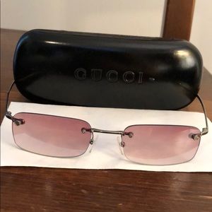 Gucci gradient rimless sunglasses